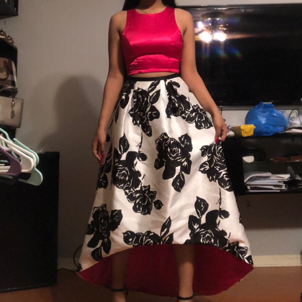 Skirt and crop top dress